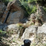 Pauli an einer alten Ruine