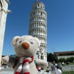 Pauli am Schiefen Turm von Pisa